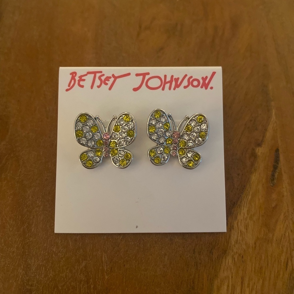 NWT Betsey Johnson Butterfly Earrings
